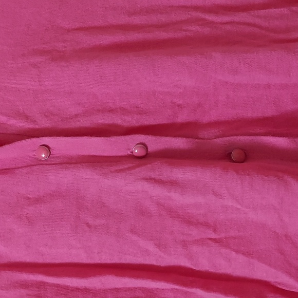 Nautical pink women's sweater. This is a button-up size Medium. - Picture 2 of 6